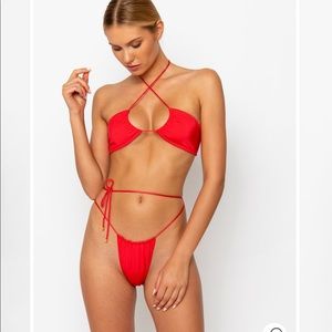 Xenia sommer swim bikini top red xs